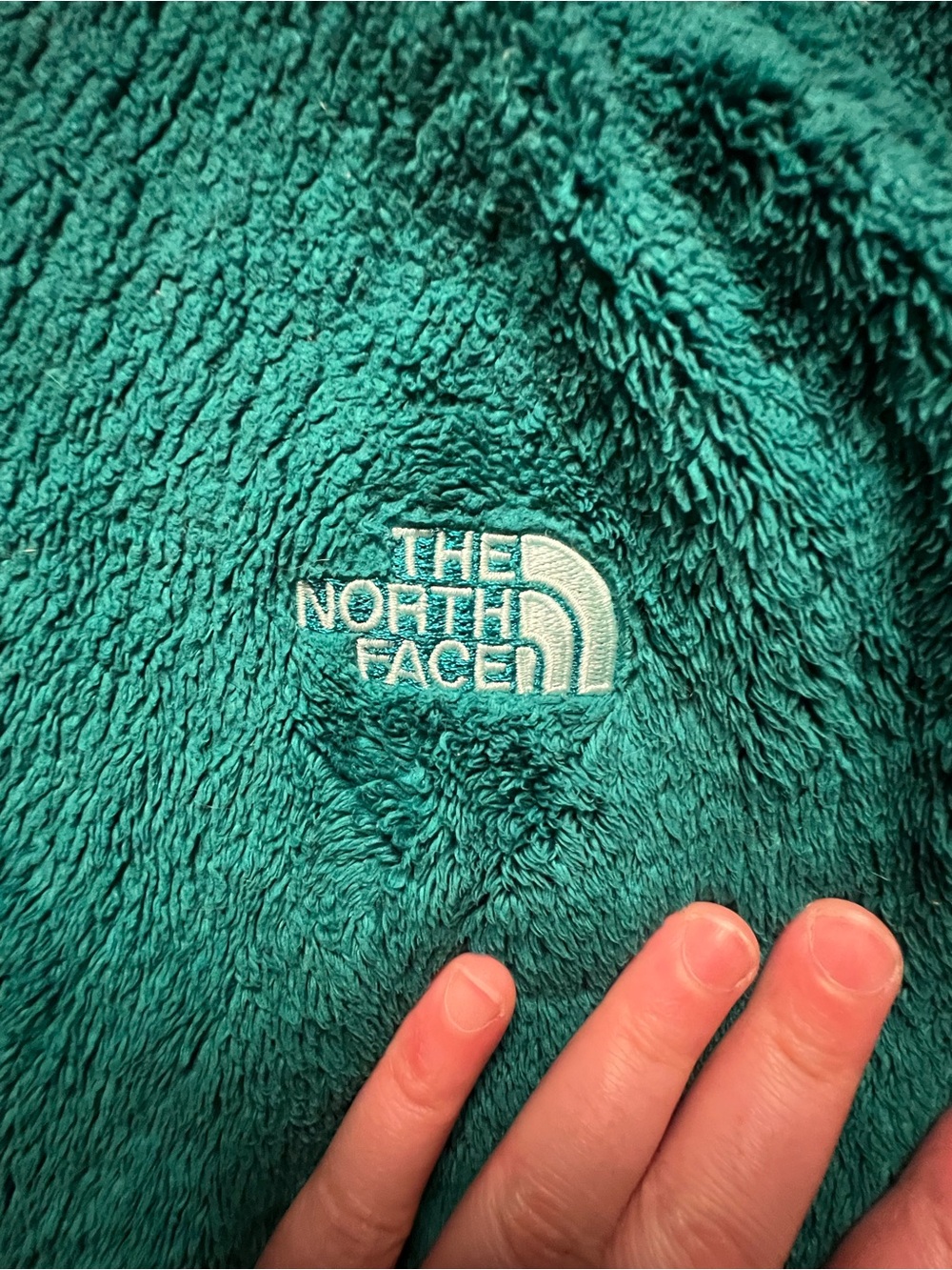 Teal North Face Fleece Jacket - Picture 3 of 11
